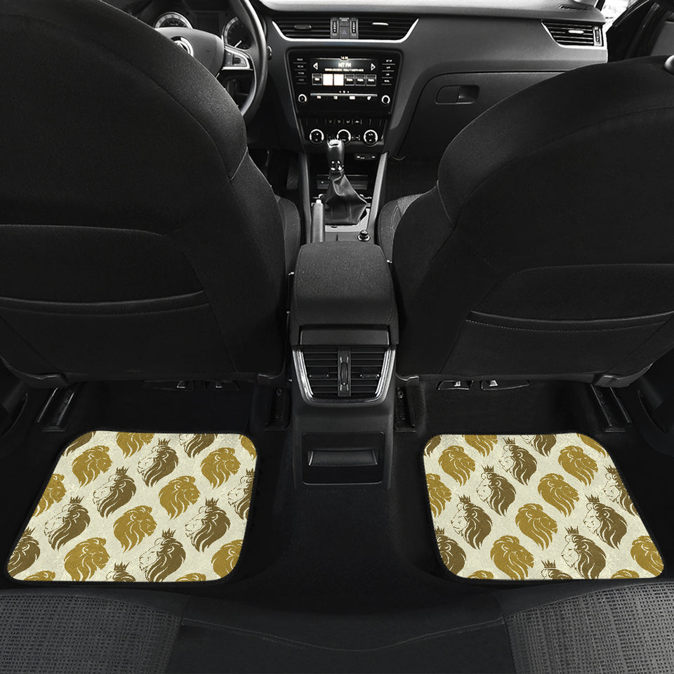 Lion Pattern Print Design 02 Front and Back Car Mats