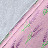 Lavender Pattern Pink Background Premium Blanket