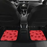 Ostrich Pattern Print Design 03 Front and Back Car Mats