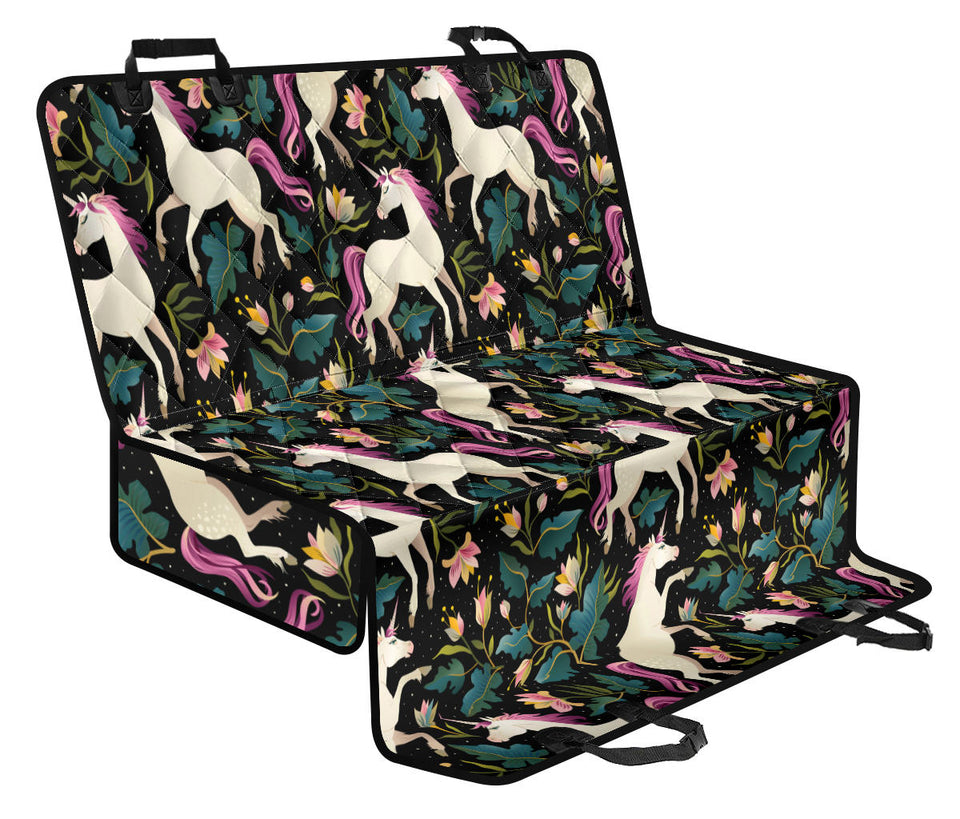 Unicorns Forest Background Dog Car Seat Covers