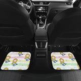 Cute Hand Drawn Mermaid Front And Back Car Mats