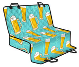 Beer Pattern Green Background Dog Car Seat Covers