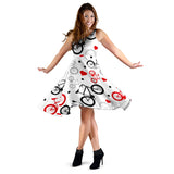 Bicycle Pattern Print Design 04 Sleeveless Midi Dress