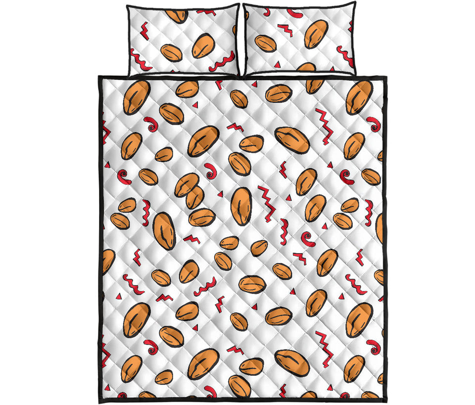 peanuts pattern background Quilt Bed Set