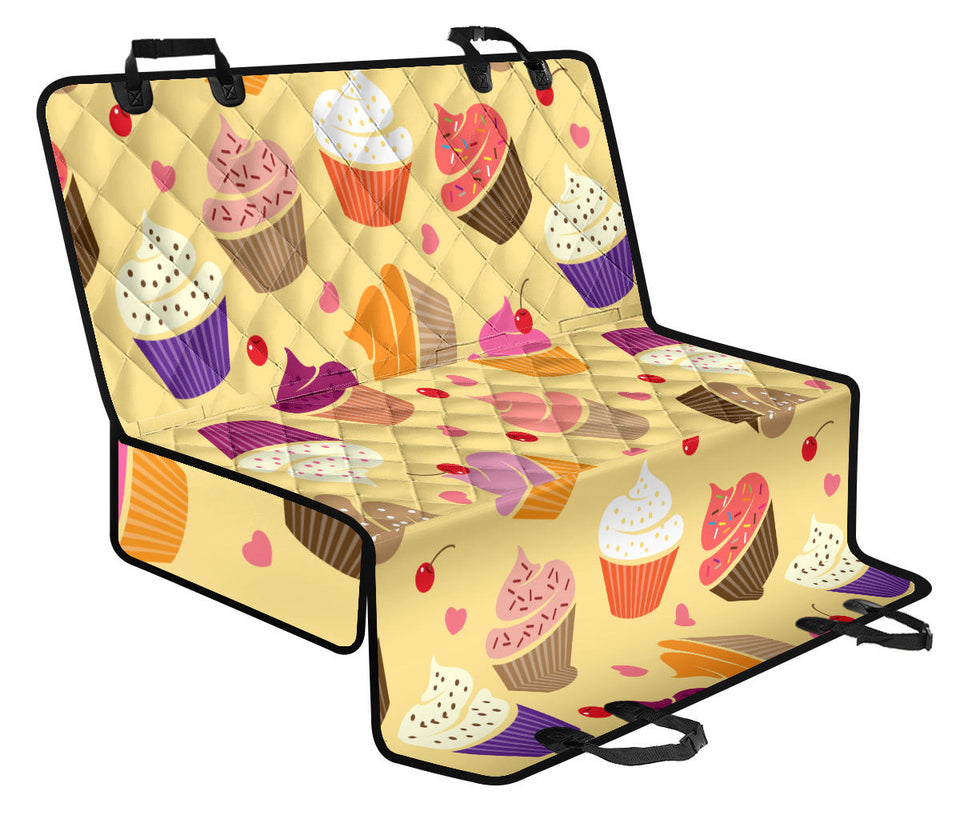 Cake Cupcake Heart Cherry Pattern Dog Car Seat Covers