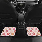 Colorful Donut Pattern Front And Back Car Mats
