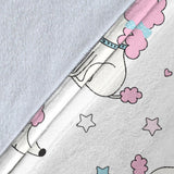 Cute Poodle Dog Star Pattern Premium Blanket