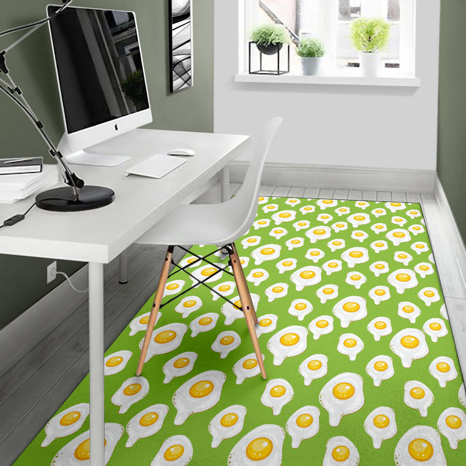 Fried Eggs Pattern Print Design 01 Area Rug