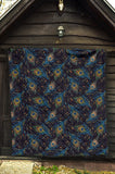 Beautiful Peacock Feather Pattern Premium Quilt