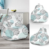 Shell Polynesian Tribal  Bean Bag Cover