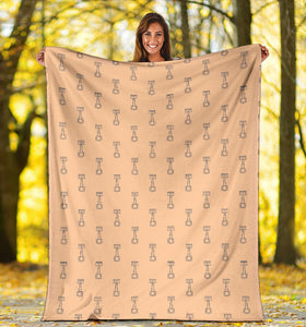 Engine Piston Cream Background Pattern Print Design 04 Premium Blanket