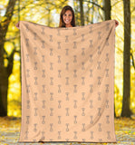 Engine Piston Cream Background Pattern Print Design 04 Premium Blanket