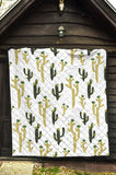Cute Cactus Pattern Premium Quilt