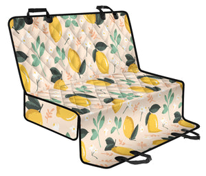 Lemon Flower Leave Pattern Dog Car Seat Covers
