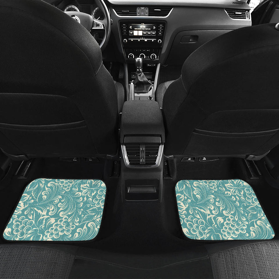 Classic Hand Drawn Grape Pattern Front And Back Car Mats