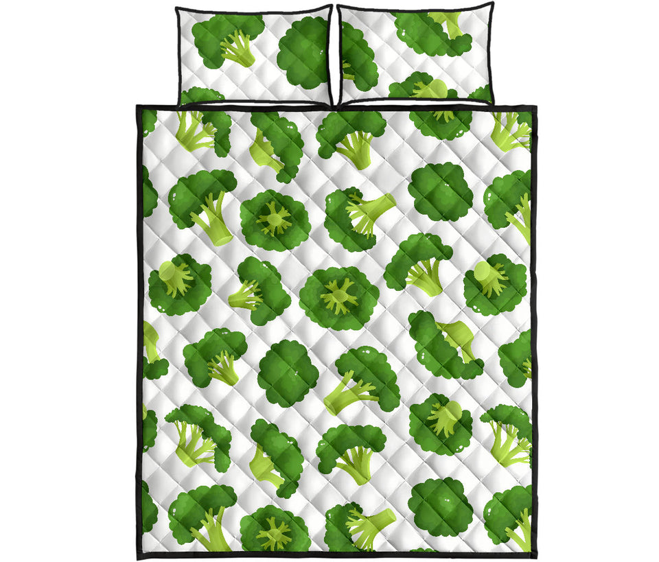 Cute broccoli pattern Quilt Bed Set
