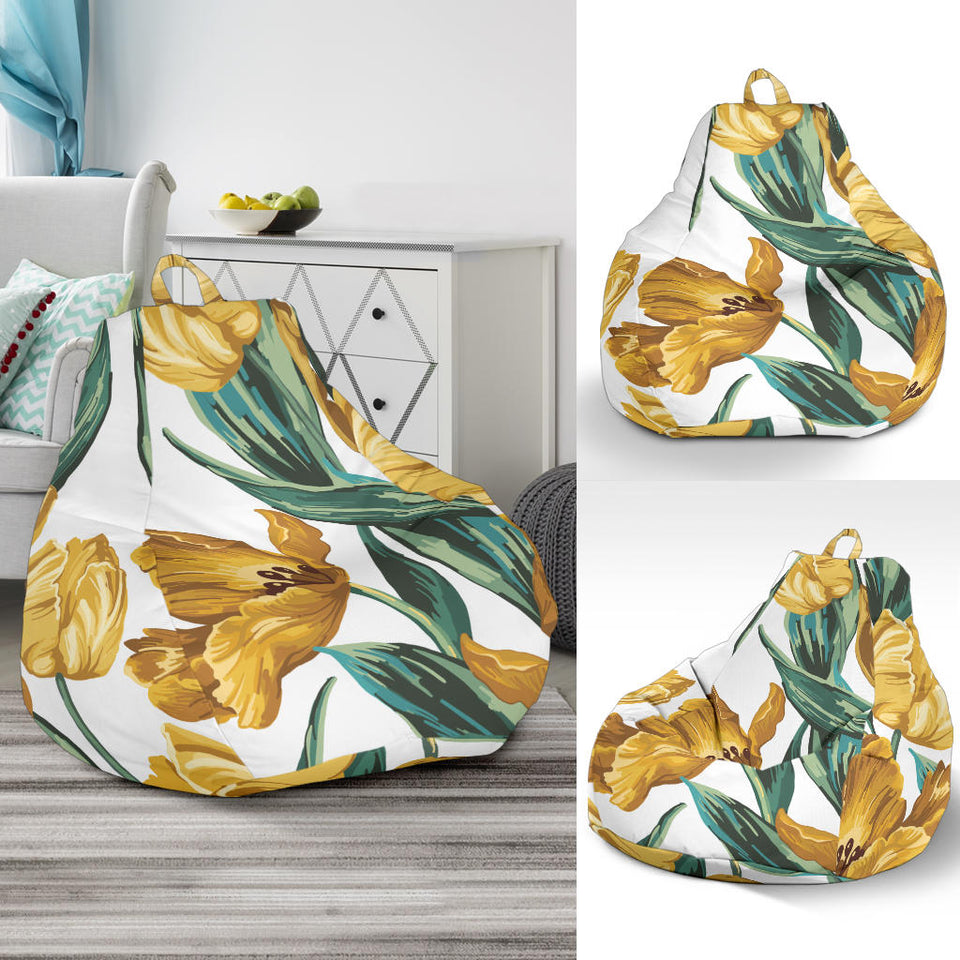 Yellow Tulips Pattern Bean Bag Cover