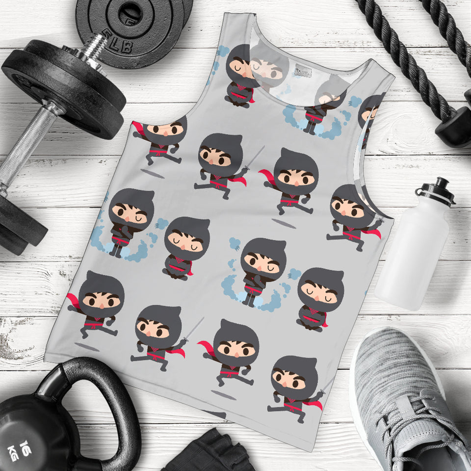 Cute ninja pattern Men Tank Top