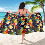Colorful Parrot Flower Pattern Sarong