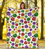 Dice Pattern Print Design 03 Premium Blanket