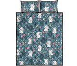 Cute rabbit pattern Quilt Bed Set