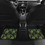 Green Peas Pattern Print Design 02 Front and Back Car Mats
