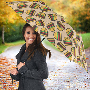 Hamburger Pattern Print Design 01 Umbrella