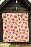 Papaya Leaves Pattern Premium Quilt