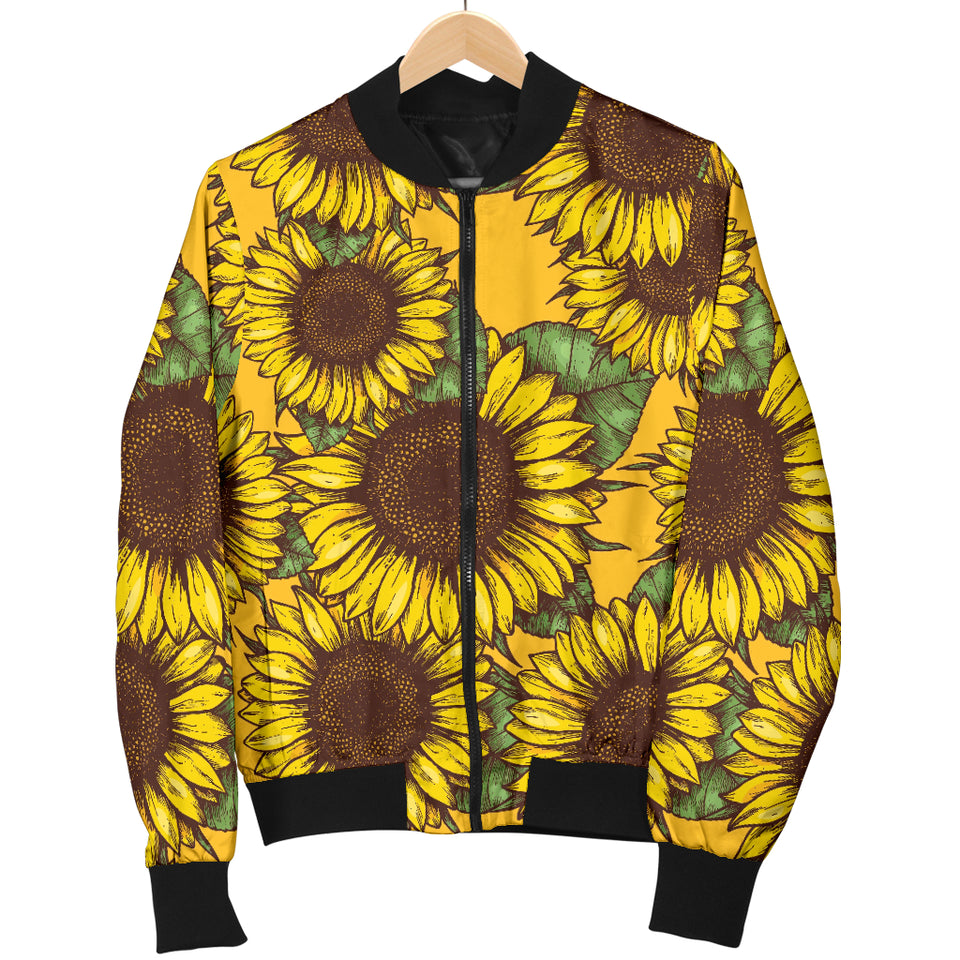 Sunflower Pattern Men'S Bomber Jacket