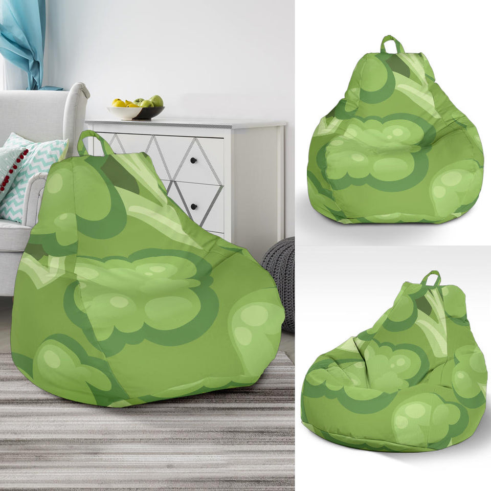 Broccoli Pattern Green Background Bean Bag Cover