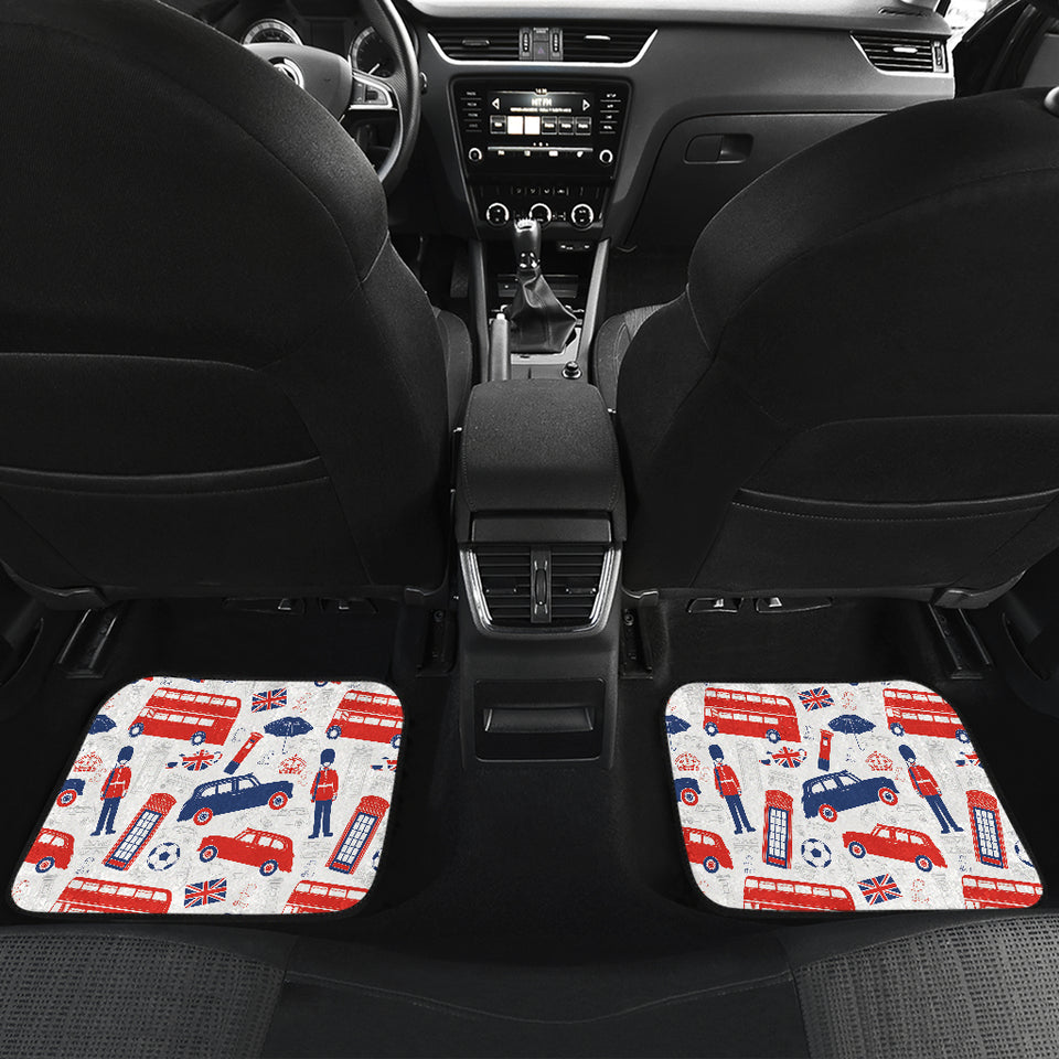 British Pattern Print Design 03 Front and Back Car Mats