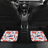 British Pattern Print Design 03 Front and Back Car Mats
