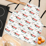 Cute Dachshund Bone Pattern Adjustable Apron