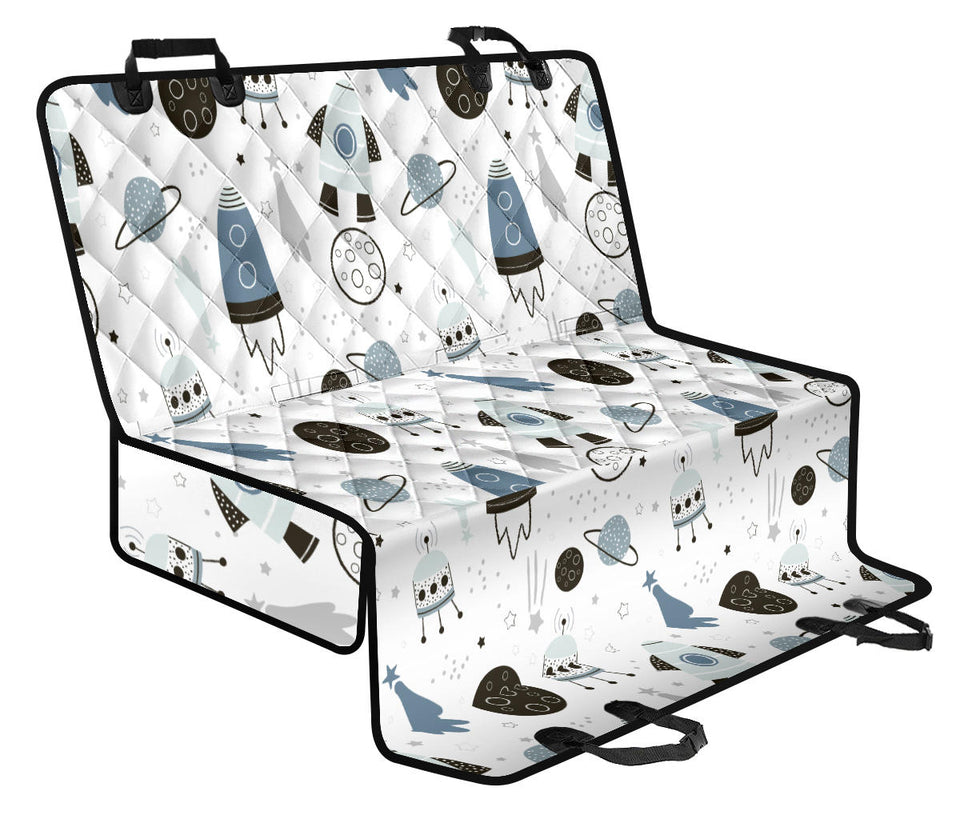Hand Drawn Space Elements Space Rocket Star Planet Space Probe Dog Car Seat Covers