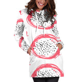 Hand Drawn Dragon Fruit Women'S Hoodie Dress