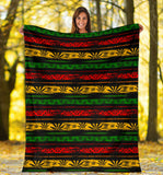 Canabis Marijuana Weed Pattern Print Design 04 Premium Blanket