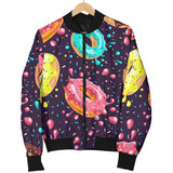 Colorful Donut Glaze Pattern Women'S Bomber Jacket