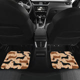 Dachshund Floral Background Front And Back Car Mats