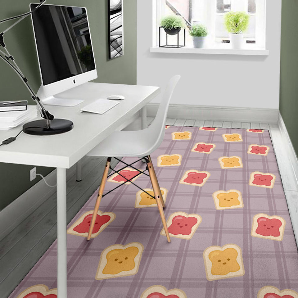 Bread Toast Pattern Print Design 05 Area Rug