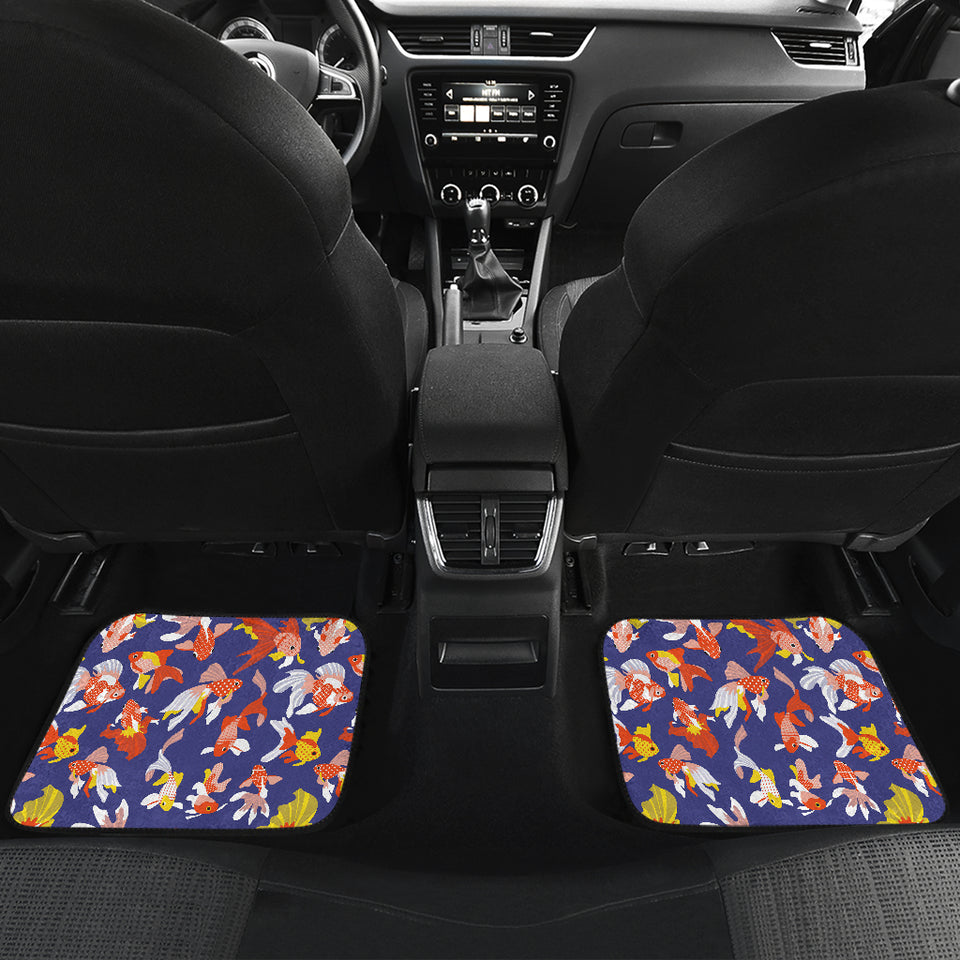 Goldfish Pattern Print Design 04 Front and Back Car Mats
