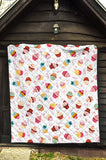 Cake Cupcake Design Pattern Premium Quilt
