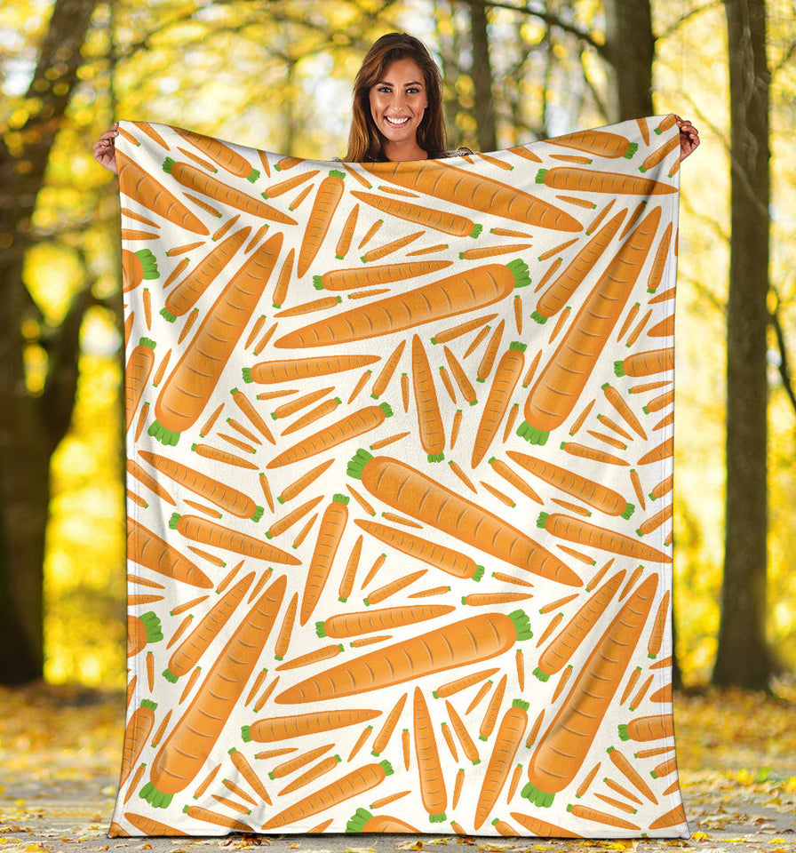 Carrot Pattern Print Design 02 Premium Blanket