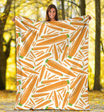 Carrot Pattern Print Design 02 Premium Blanket