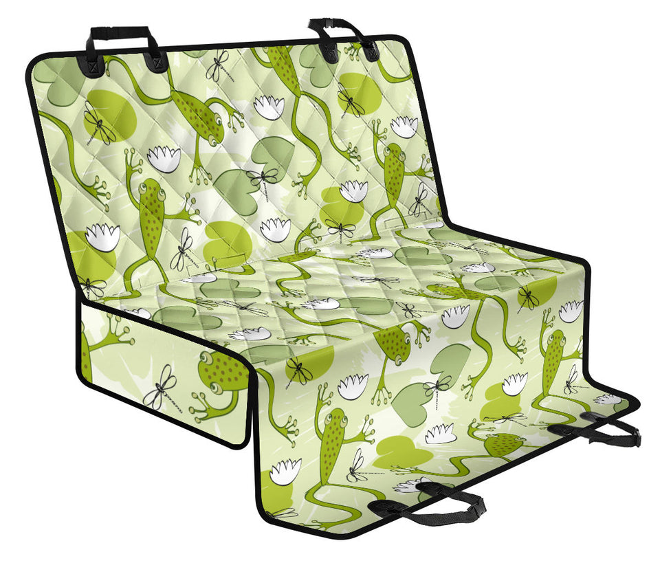 Cute Frog Dragonfly Pattern Dog Car Seat Covers