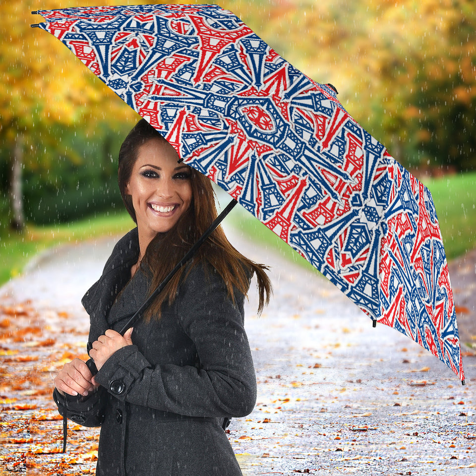 Eiffel Tower Pattern Print Design 02 Umbrella