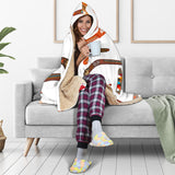 Boomerang Australian Aboriginal Ornament Pattern Hooded Blanket