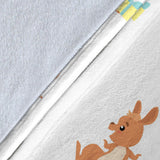 Cute Kangaroo Pattern Premium Blanket