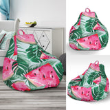 Watermelons Tropical Palm Leaves Pattern Bean Bag Cover