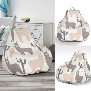Llama Alpaca Pattern Bean Bag Cover
