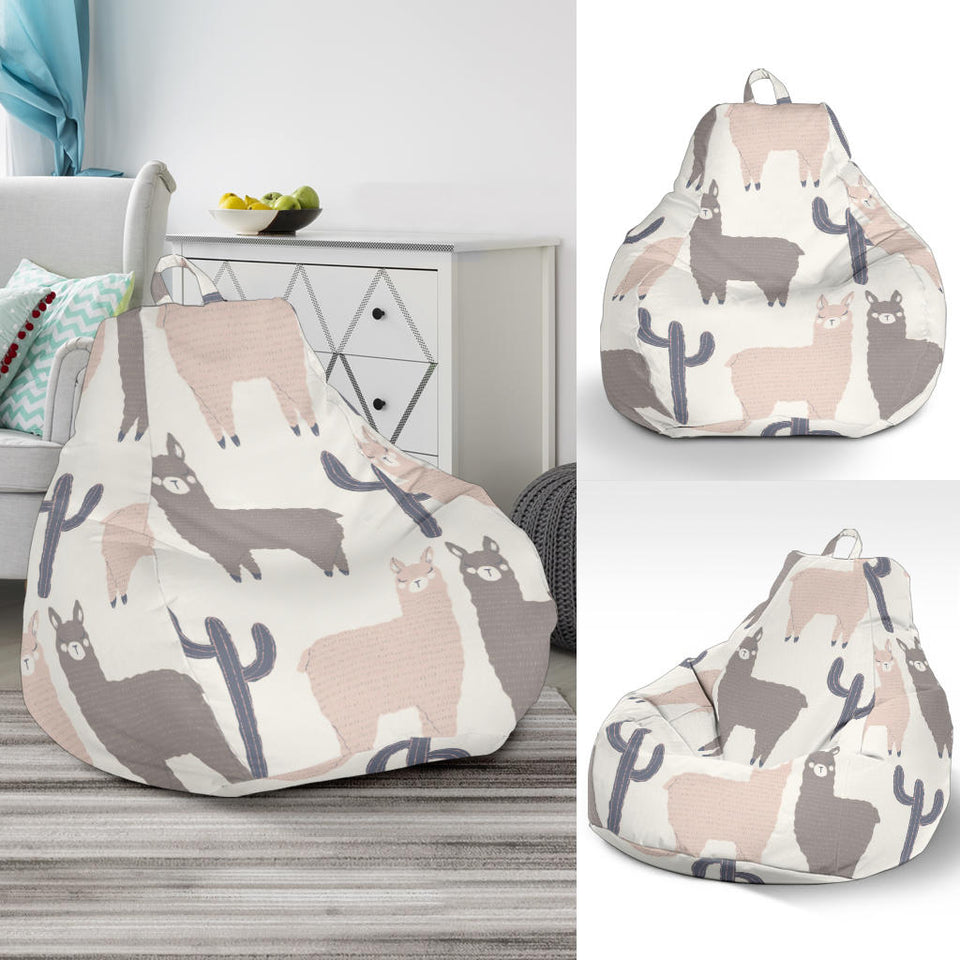 Llama Alpaca Pattern Bean Bag Cover